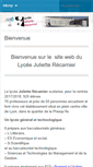 Mobile Screenshot of lyceejulietterecamier.fr